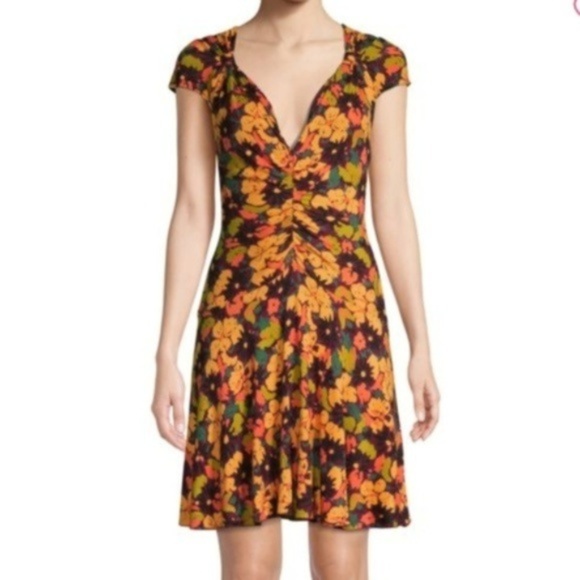 NWT Free People Floral Drop Waist Flounce Dress - Picture 6 of 7